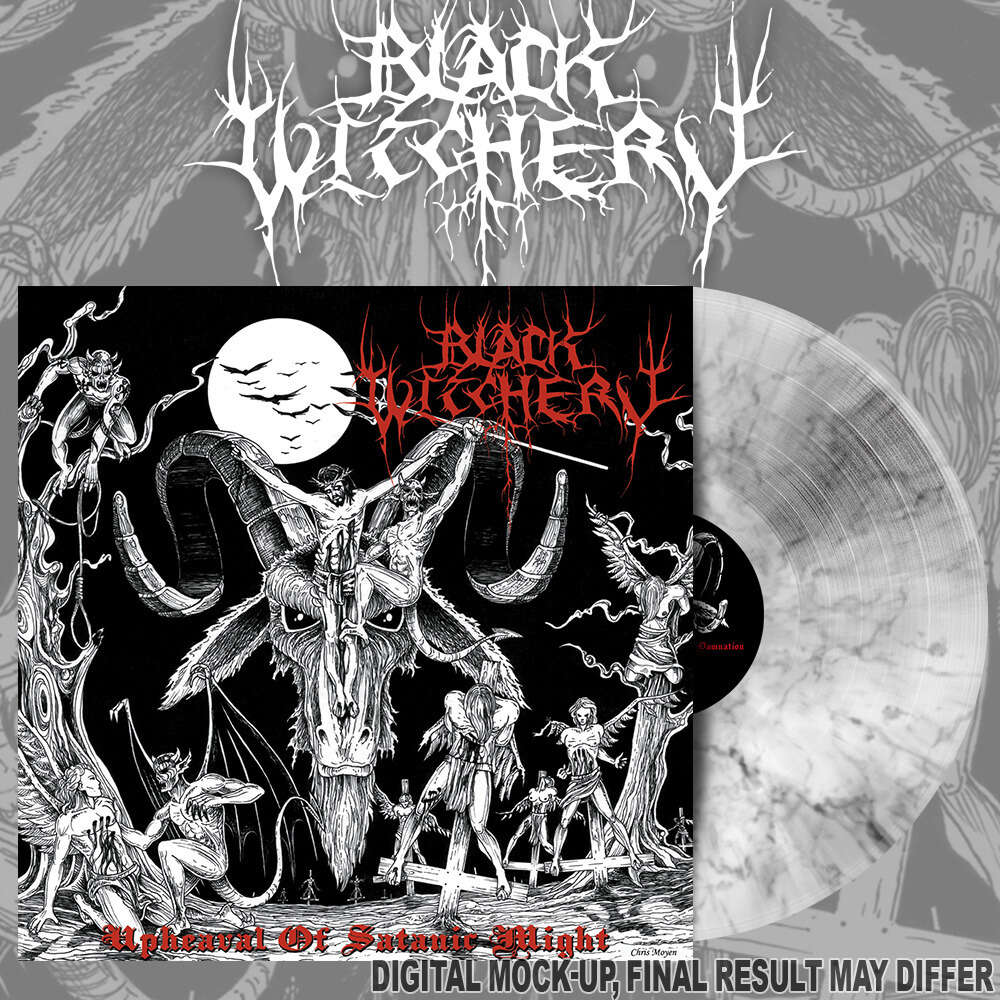 BLACK WITCHERY - Upheaval of Satanic Might (12" LP on White / Black Marble Vinyl) - Image 2