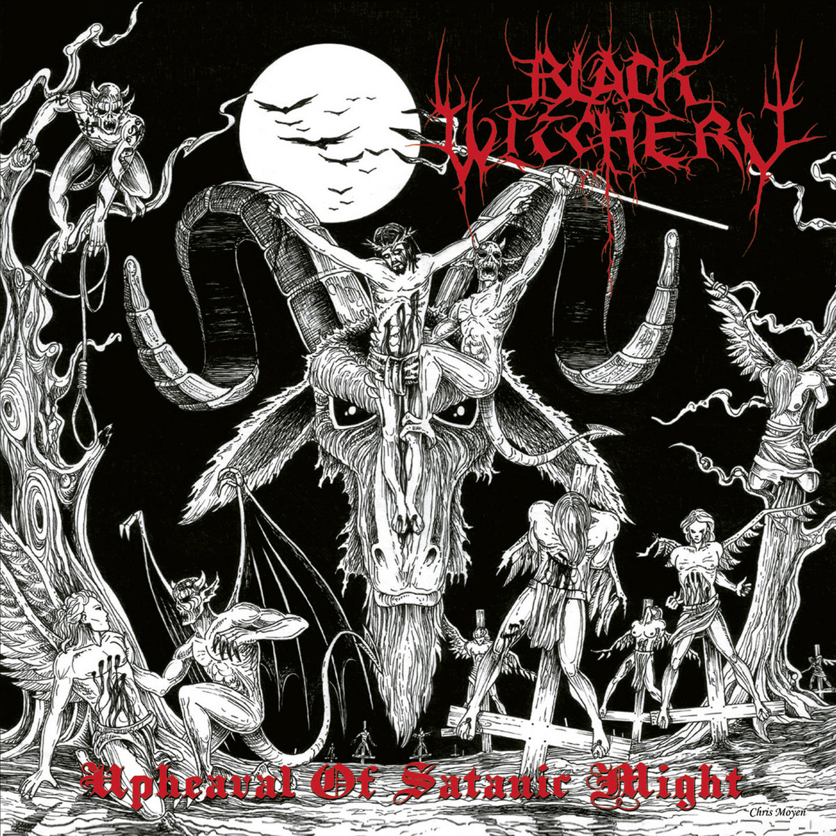 BLACK WITCHERY - Upheaval of Satanic Might (12" LP on White / Black Marble Vinyl)