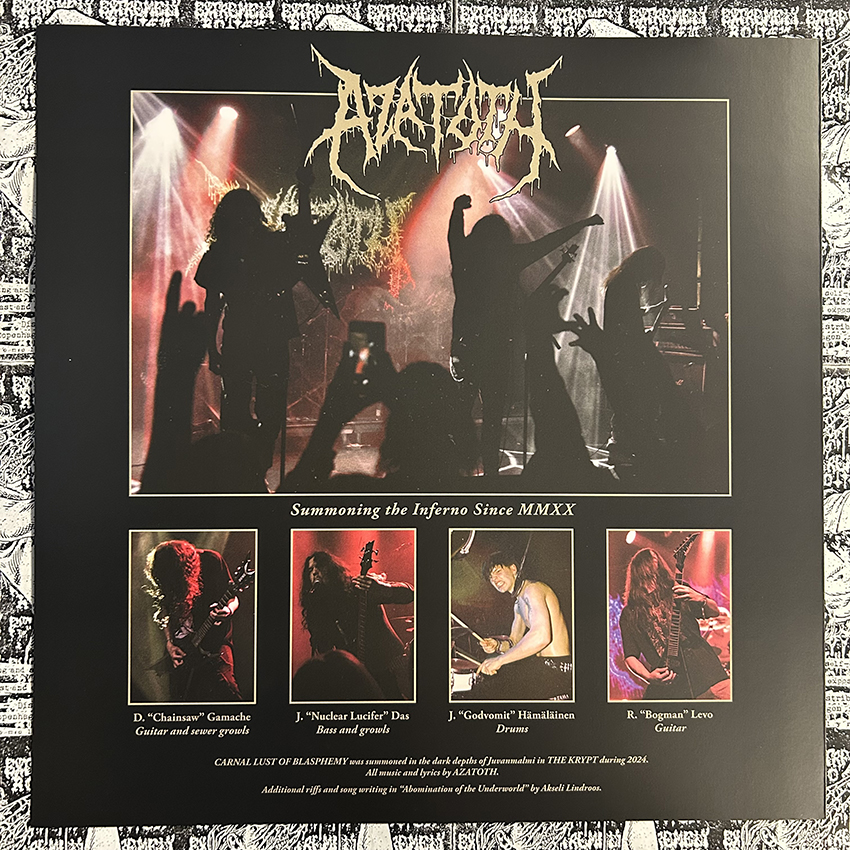AZATOTH – Carnal Lust of Blasphemy (12" LP on Black Vinyl) - Image 7