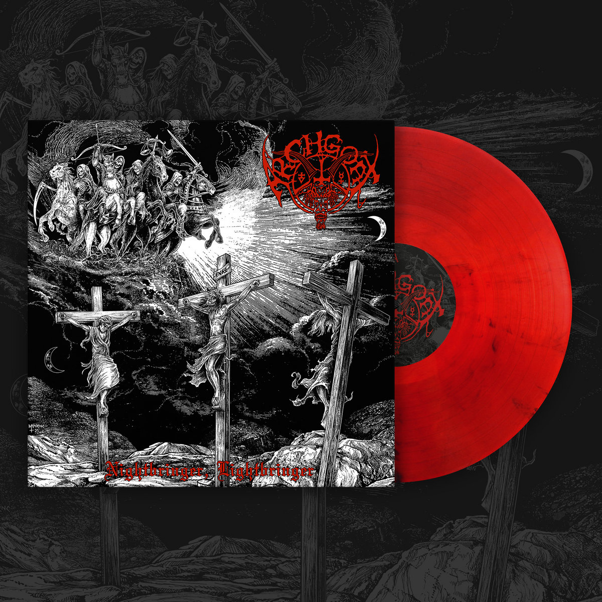 ARCHGOAT - Nightbringer, Lightbringer (12" LP on Red Vinyl w/ Black Marble, Gatefold) - Image 2